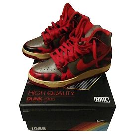 Nike Dunk 1985 Acid Wash Sneaker Rot Leder Rot