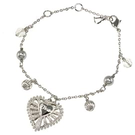Christian Dior-[Used] Christian Dior Heart Ball Bracelet/Alloy/Plating-6.6g/Silver/Christian Dior-Silvery