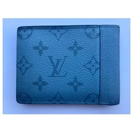 Louis Vuitton-Sold Out Denim Blue Multiple Wallet Slender-Blue