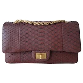 Chanel-Chanel Bag 2.55 python-Brown