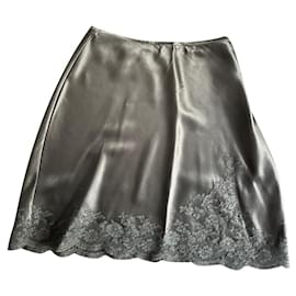 Christian Dior-falda de seda espectáculo Dior x Galliano AH 97/98-Negro