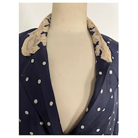 Christian Dior-Dior X Galliano pajama jacket-Dark blue