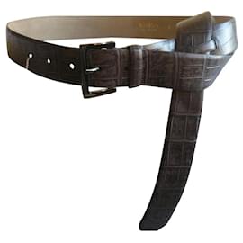 Max Mara-MAX MARA brand new real leather belt-Taupe