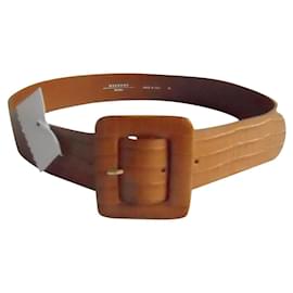 Weekend Max Mara-MAX MARA WEEKEND brand new real leather belt.-Caramel
