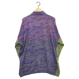 Loewe-LOEWE Melange Logo Long Sleeve Polo Shirt-Orange,Purple