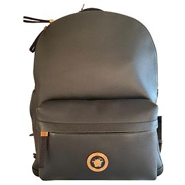 Versace backpack In unisex leather Black