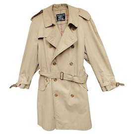 Burberry-Trench coat masculino anos 60 Burberry tamanho M-Bege