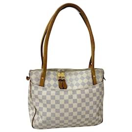 Louis Vuitton-Bolsa Damier Azur Figheri-Bege