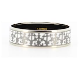 Hermès-Grey and white Hermes bracelet-Silvery