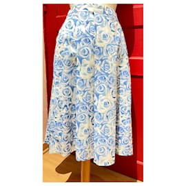 Agnès b.-Skirts-White,Light blue