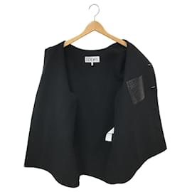 Loewe-LOEWE cashmere blend half coat-Black