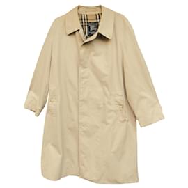 Burberry-vintage Buberry men's raincoat size S, Pure cotton-Beige