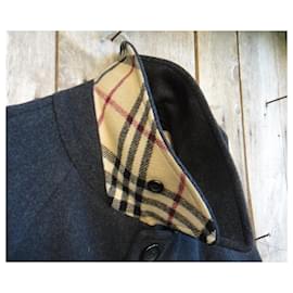 Burberry-Tamanho do casaco curto Burberry 54-Cinza antracite