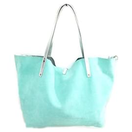 Tiffany & Co-Tiffany & Co Suede Reversible Tote Bag-Blue