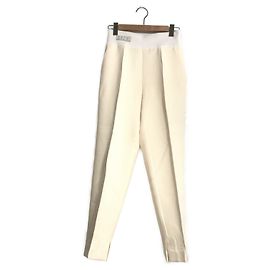 Calça Fendi de lã e seda Gazar Crop Branco