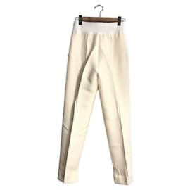 Fendi-Fendi Wool & Silk Gazar Crop Pants-White