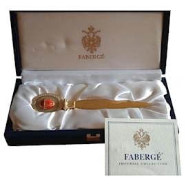 Faberge-Autêntico abridor de cartas da coleção Iperial de ovo Fabergè-Dourado
