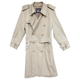 Burberry-Burberry women's vintage trench coat size 38-Beige