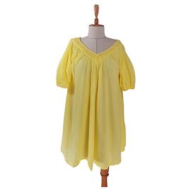 Autre Marque Blusa oversize Rabens Saloner gialla in cotone Giallo