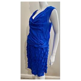 Diane Von Furstenberg-DvF himmelblaues Kleid aus Persienseide, super umwerfend-Blau