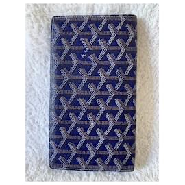 Goyard-Portafoglio verticale blu marino-Blu scuro