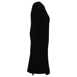 Joseph-Top tipo túnica de canalé suave de Joseph en lana negra-Negro