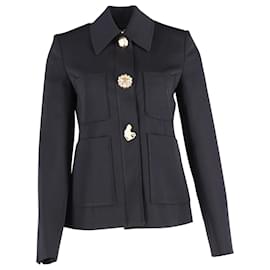 Stella Mc Cartney-Stella McCartney Elisabeth Embellished Jacket in Black Wool-Black