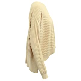 Autre Marque-Acne Studios Issy Rib Long Sleeve Top in Beige Cotton-Beige