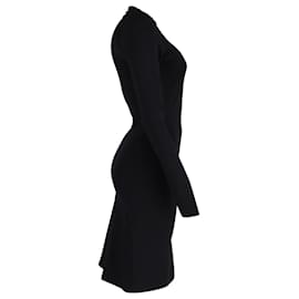 Stella Mc Cartney-Stella McCartney Embellished Crew Neckline Dress in Black Cotton-Black