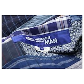 Junya Watanabe-Junya Watanabe Patchwork Rain Jacket in Navy Blue Nylon-Blue,Navy blue