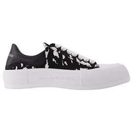 Alexander Mcqueen-Deck Sneaker en Cuir Multicolore-Multicolore