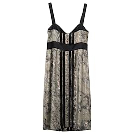Diane Von Furstenberg-Diane Von Furstenberg Ariba Sequin Dress in Silver Polyester-Silvery,Metallic