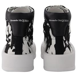 Alexander Mcqueen-Deck Sneaker High  in Multicolour Leather-Multiple colors