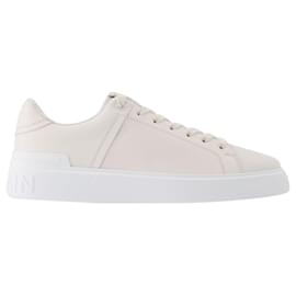 Balmain-B Court-calf leather in White Leather-White