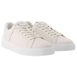 Balmain-B Court-calf leather in White Leather-White