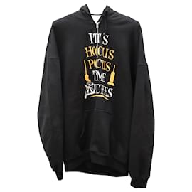 Vêtements-Vetements Hocus Pocus Hooded Sweatshirt in Black Cotton-Black