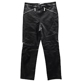 Alexa Chung-Alexa Chung Front zip pockets in Black Leather-Black