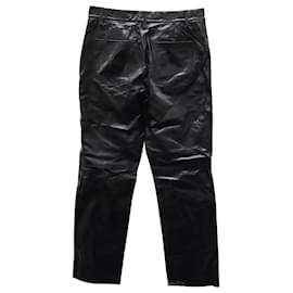 Alexa Chung-Alexa Chung Fronttaschen mit Reißverschluss aus schwarzem Leder-Schwarz