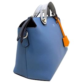 Fendi-Sacoche en cuir bleu Fendi By The Way-Bleu,Multicolore