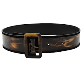 Dries Van Noten-Cinturón con estampado de madera Dries Van Noten en cuero negro-Otro