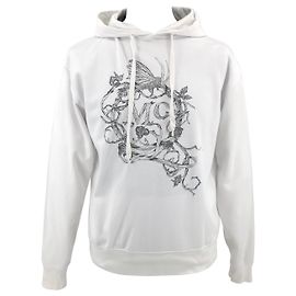 Sudadera Alexander McQueen de algodón blanco con estampado Mc Blanco