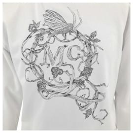 Alexander Mcqueen-Alexander McQueen hoodie in white cotton with Mc print-White