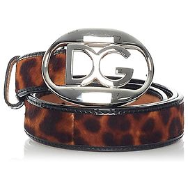 Dolce & Gabbana Cinto de cabelo de pônei estampado marrom Dolce&Gabbana Marrom Preto