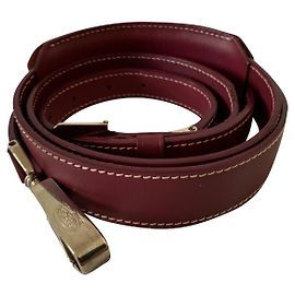 Goyard leather replacement strap for bags Dark red