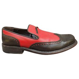 mocasines Paraboot p vintage 37 Roja Marrón oscuro