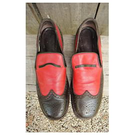 Paraboot-vintage Paraboot p loafers 37-Red,Dark brown