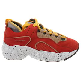 Baskets Acne Studios en daim rouge Rouge