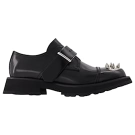 Alexander Mcqueen-Loafers With Studs in Black Leather-Black