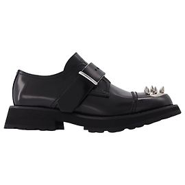 Alexander Mcqueen Mocassini Con Borchie in Pelle Nera Nero