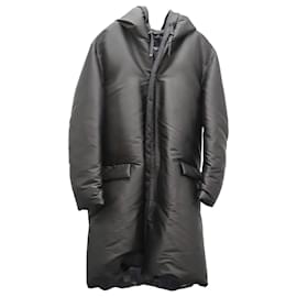 Lanvin Kimono Down Coat in Black Polyester Black